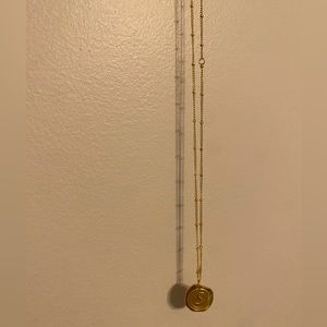 gold “S” necklace